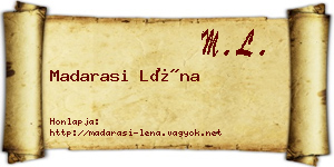 Madarasi Léna névjegykártya